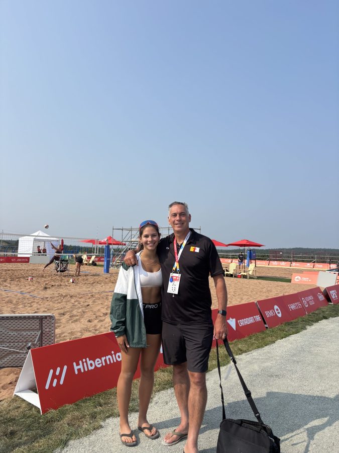 P.E.I. beach volleyball player notches a win against dad’s team at 2025 Canada Games